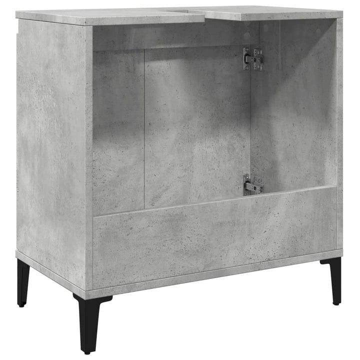 Dulap De Chiuvetă, Gri Beton, 58X33X60 Cm, Lemn Prelucrat