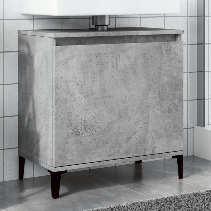 Dulap De Chiuvetă, Gri Beton, 58X33X60 Cm, Lemn Prelucrat