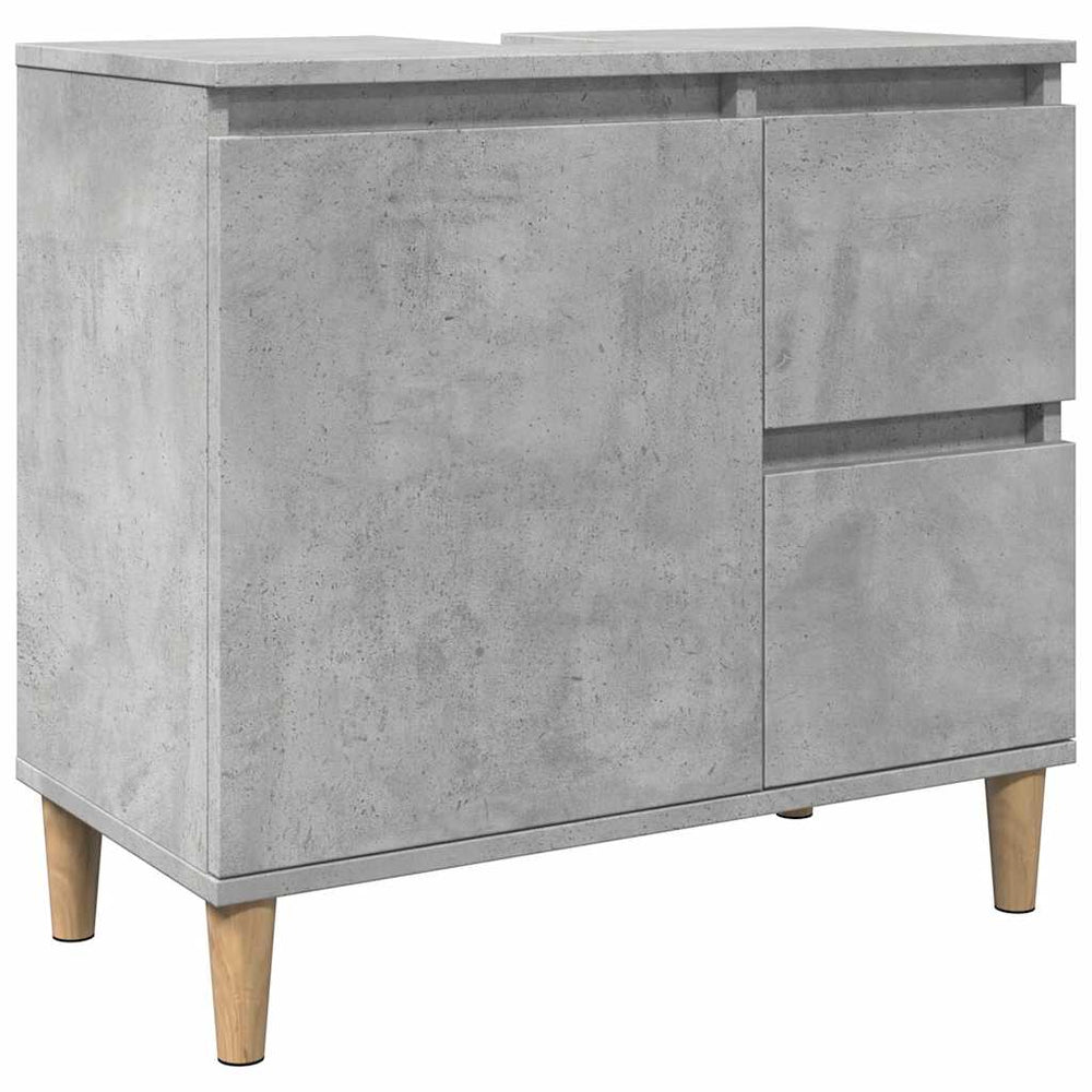Dulap De Chiuvetă, Gri Beton, 65X33X60 Cm, Lemn Prelucrat