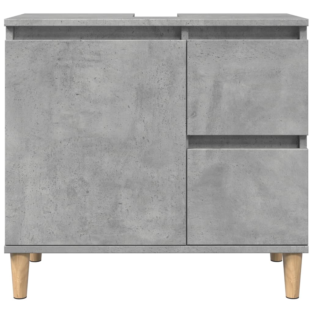 Dulap De Chiuvetă, Gri Beton, 65X33X60 Cm, Lemn Prelucrat