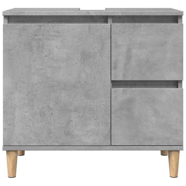 Dulap De Chiuvetă, Gri Beton, 65X33X60 Cm, Lemn Prelucrat