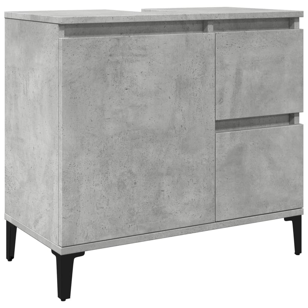 Dulap De Chiuvetă, Gri Beton, 65X33X60 Cm, Lemn Prelucrat