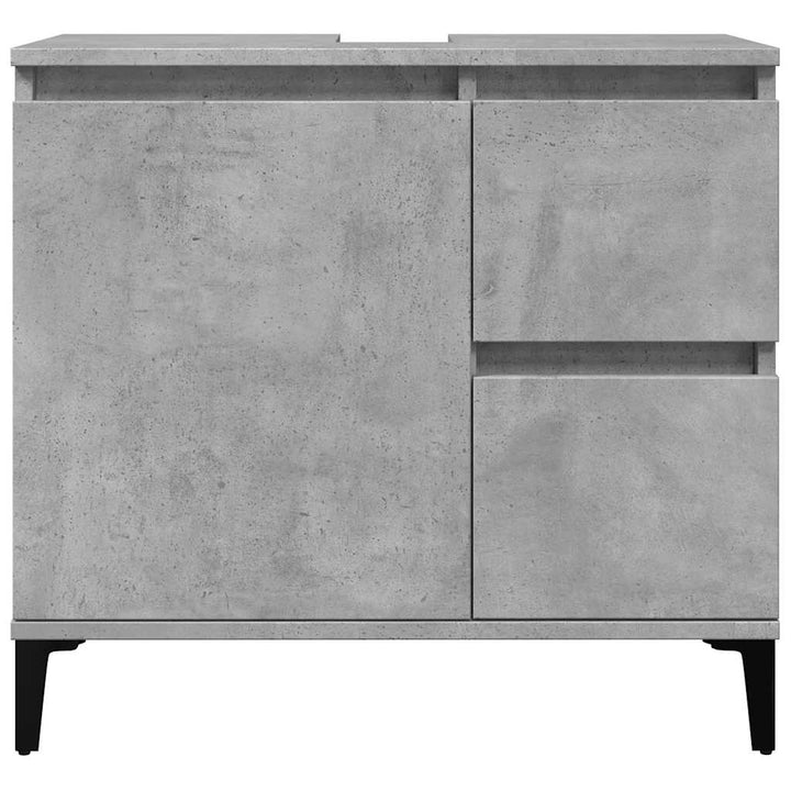 Dulap De Chiuvetă, Gri Beton, 65X33X60 Cm, Lemn Prelucrat