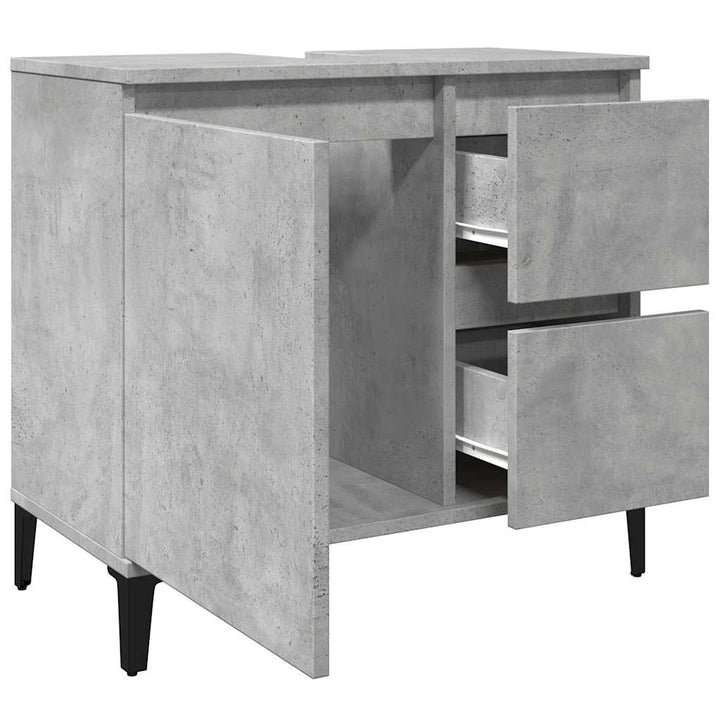 Dulap De Chiuvetă, Gri Beton, 65X33X60 Cm, Lemn Prelucrat