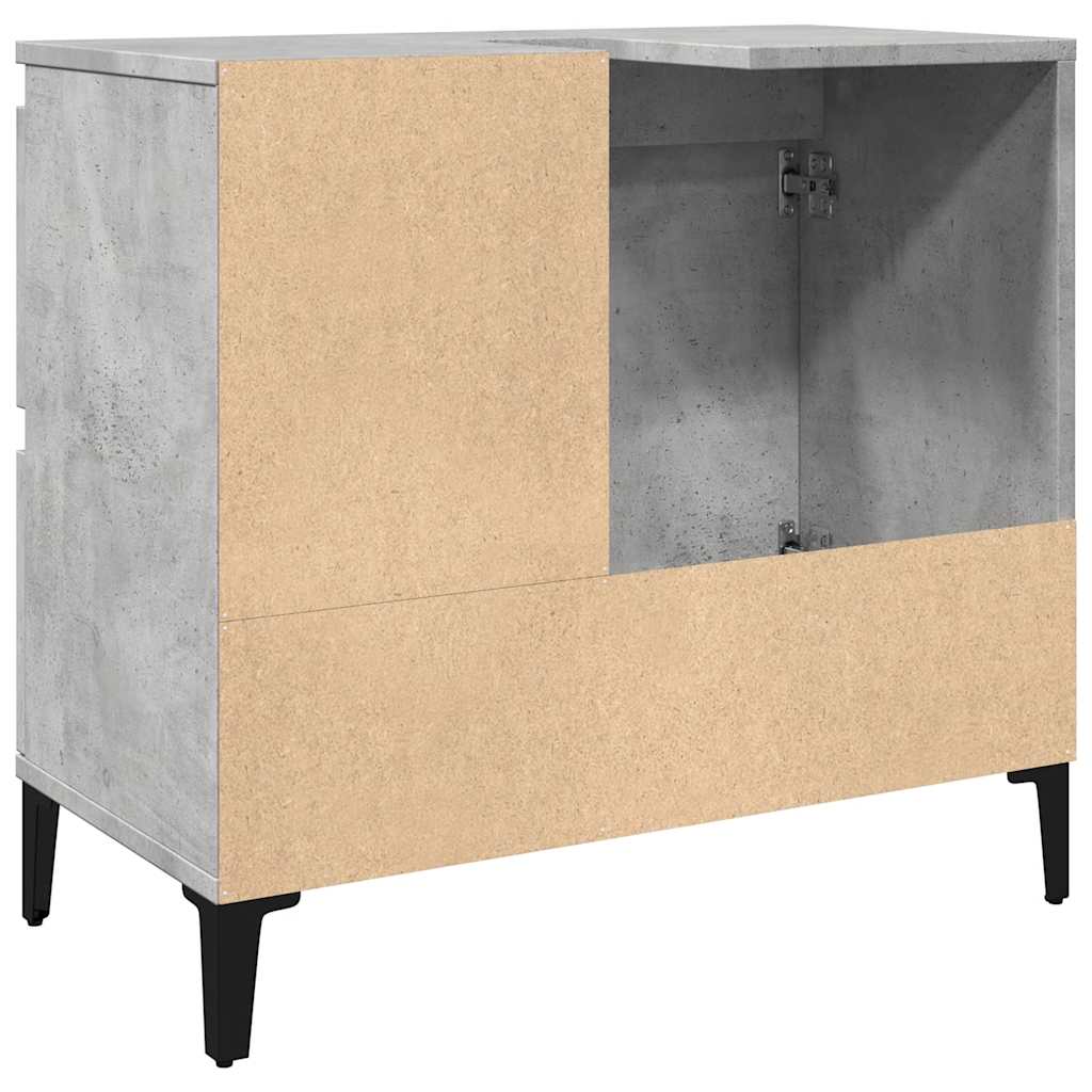 Dulap De Chiuvetă, Gri Beton, 65X33X60 Cm, Lemn Prelucrat
