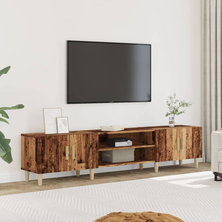 Comodă Tv, Stejar Fumuriu, 180X31,5X40 Cm, Lemn Prelucrat
