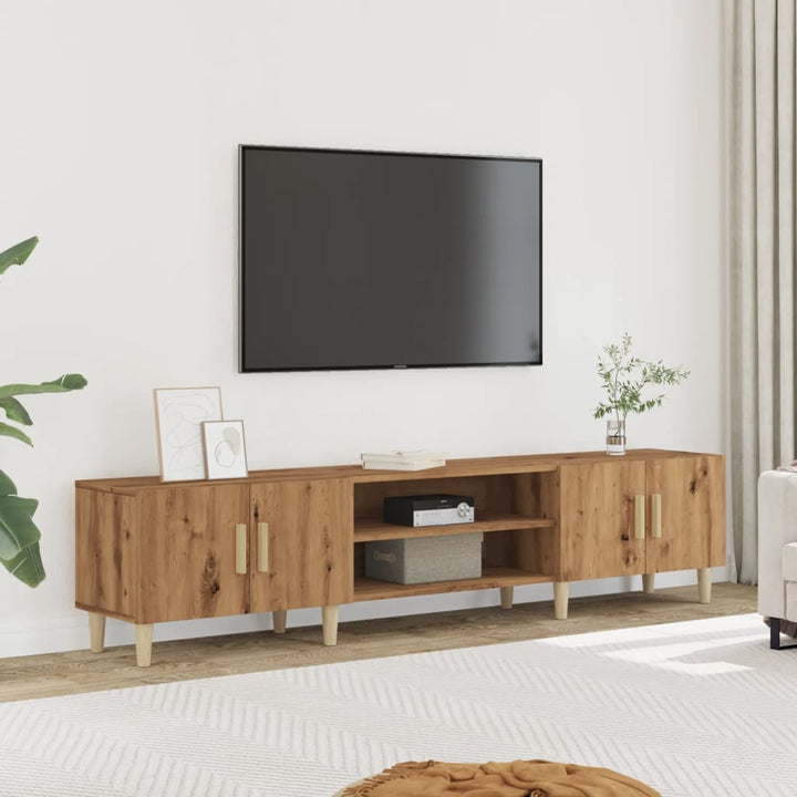 Comodă Tv, Stejar Fumuriu, 180X31,5X40 Cm, Lemn Prelucrat