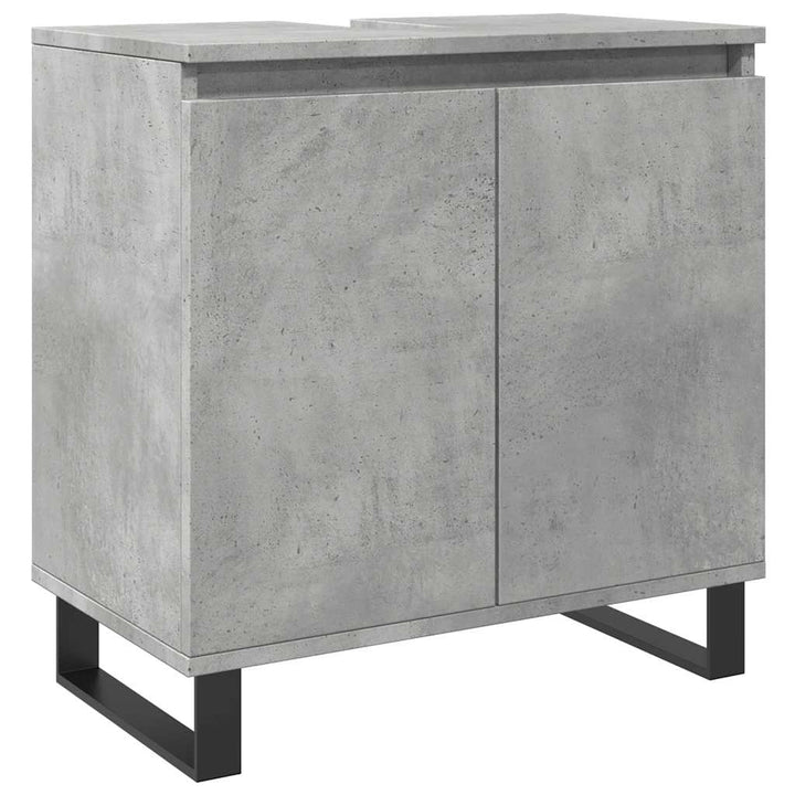 Dulap De Baie, Gri Beton, 58X33X60 Cm, Lemn Prelucrat