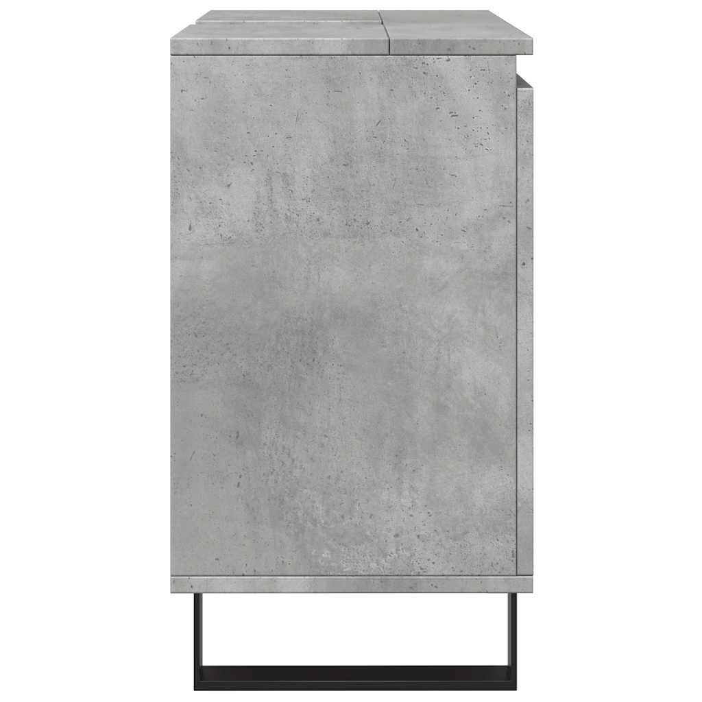 Dulap De Baie, Gri Beton, 58X33X60 Cm, Lemn Prelucrat