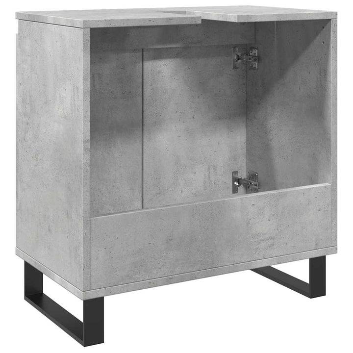 Dulap De Baie, Gri Beton, 58X33X60 Cm, Lemn Prelucrat