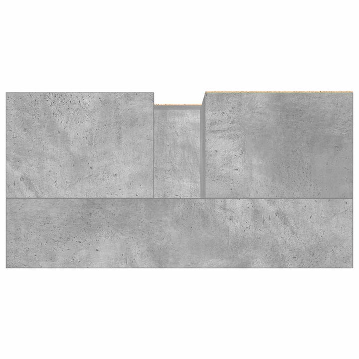 Dulap De Chiuvetă Baie, Gri Beton, 65X33X60 Cm, Lemn Prelucrat