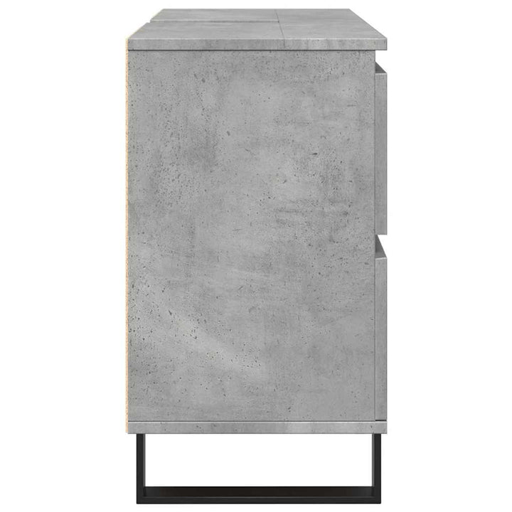 Dulap Chiuvetă Baie, Gri Beton, 80X33X60 Cm, Lemn Compozit