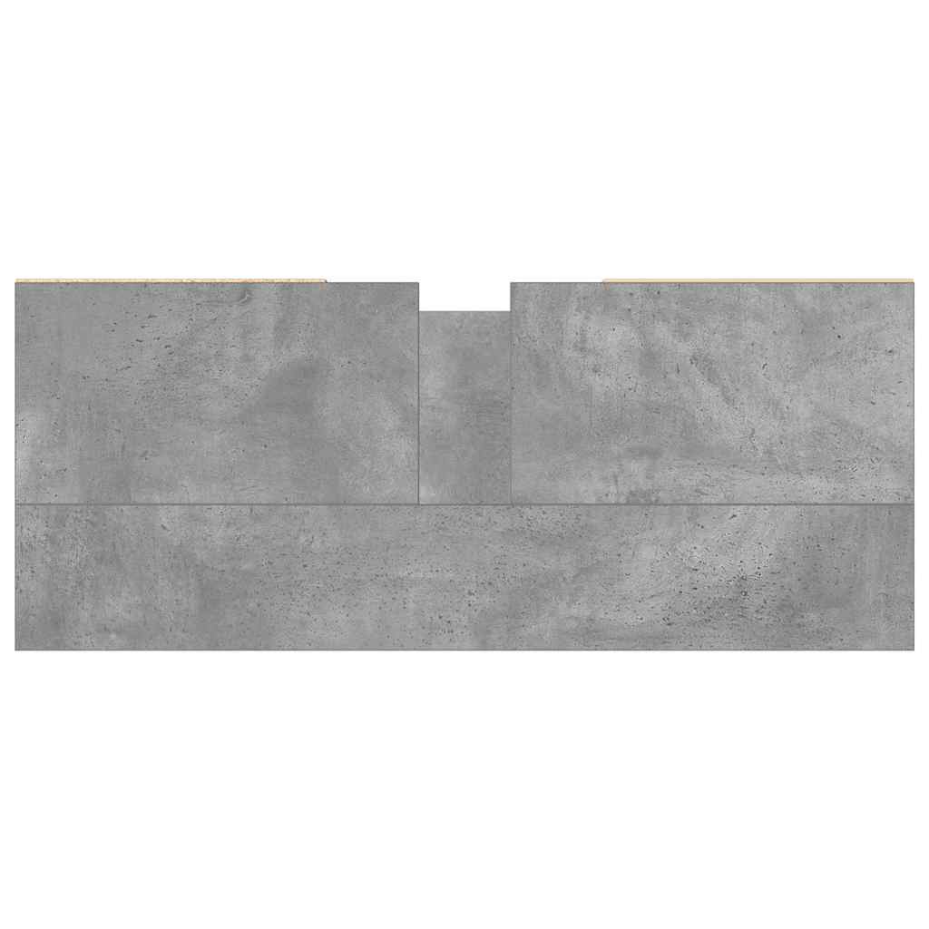 Dulap Chiuvetă Baie, Gri Beton, 80X33X60 Cm, Lemn Compozit