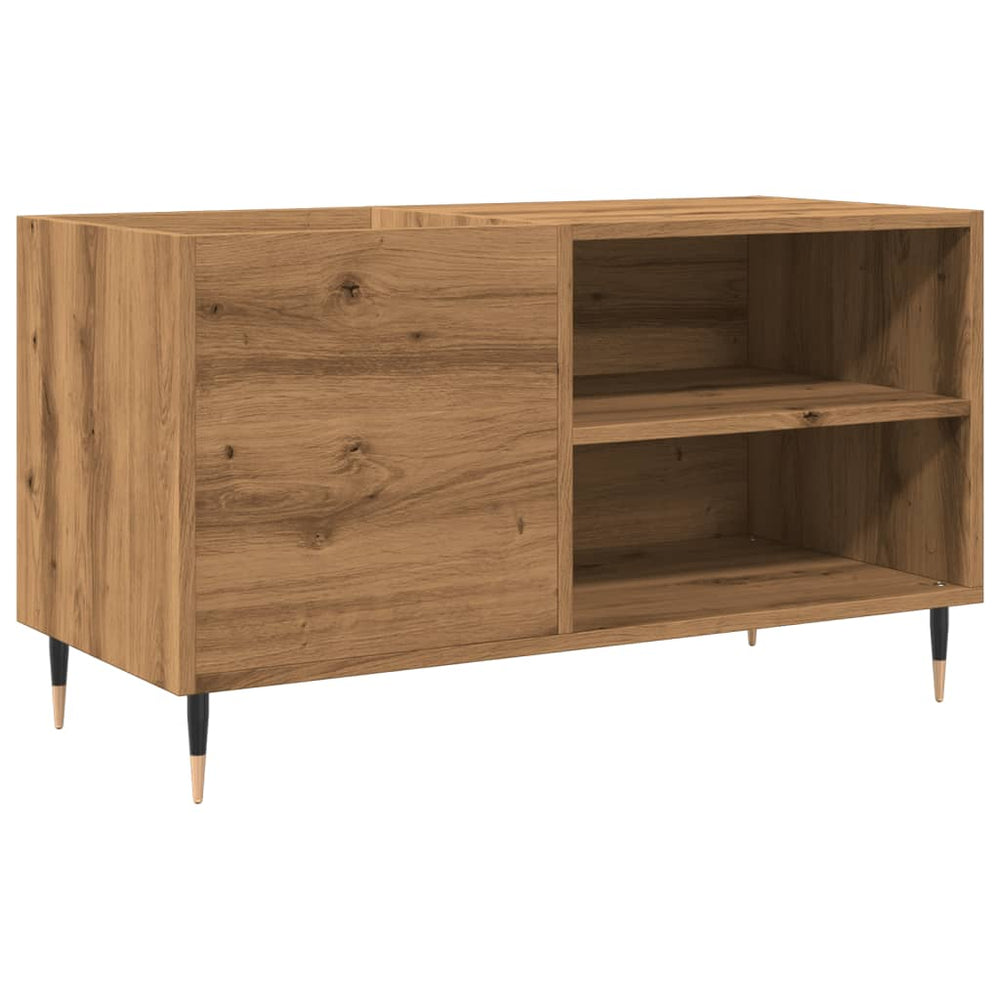 Dulap Discuri Stejar Artizanal, 84,5X38X48 Cm, Lemn Prelucrat