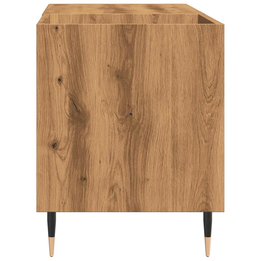Dulap Discuri Stejar Artizanal, 84,5X38X48 Cm, Lemn Prelucrat