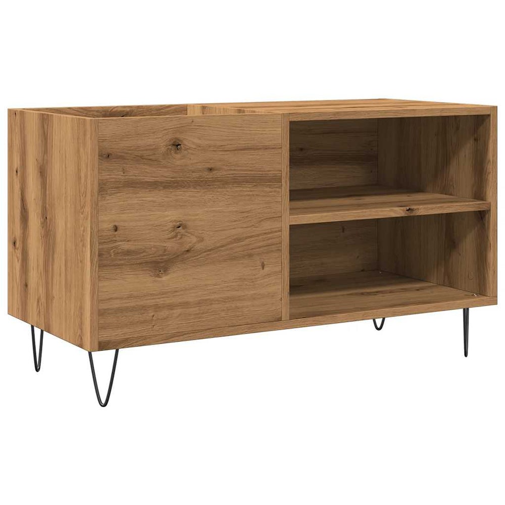 Dulap Discuri Stejar Artizanal, 84,5X38X48 Cm, Lemn Prelucrat