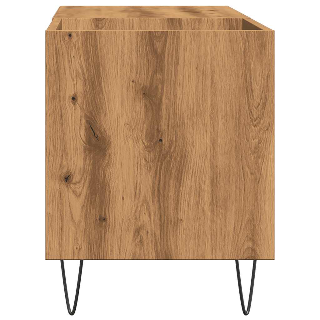 Dulap Discuri Stejar Artizanal, 84,5X38X48 Cm, Lemn Prelucrat