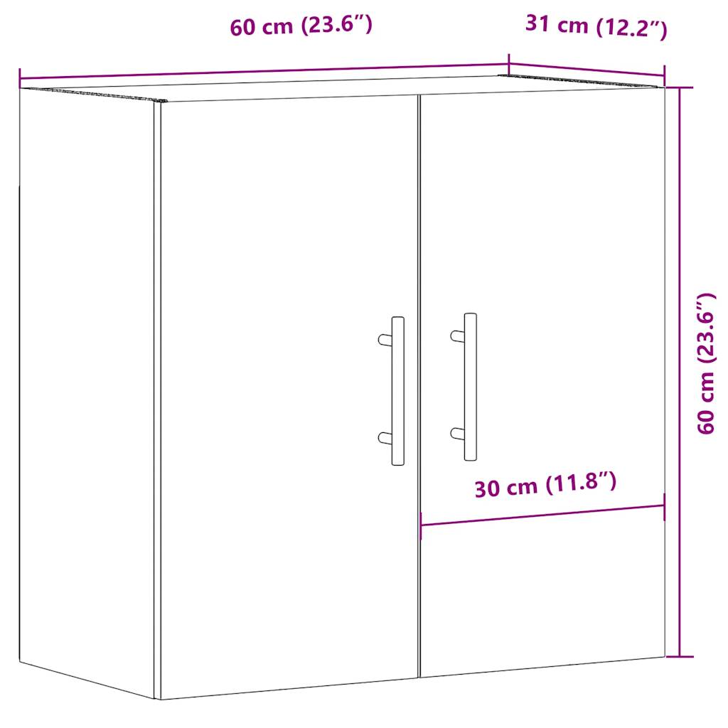 Dulap De Perete, , 60X31X60 Cm, Lemn Prelucrat