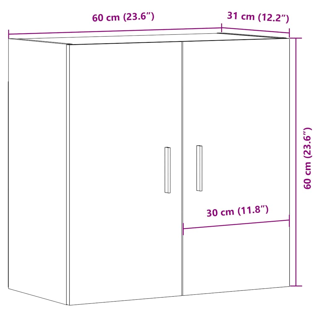 Dulap De Perete, , 60X31X60 Cm, Lemn Prelucrat