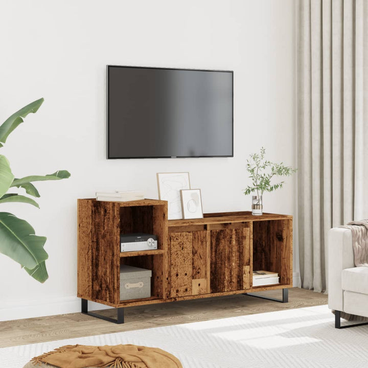 Comodă Tv, Stejar Fumuriu, 100X35X55 Cm, Lemn Prelucrat