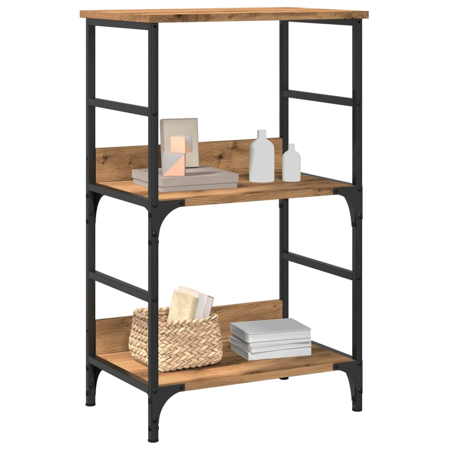 Bibliotecă, Stejar Artizanal, 50X33X82 Cm, Lemn Prelucrat