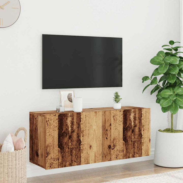 Comodă Tv De Perete, Lemn Vechi, 100X30X41 Cm