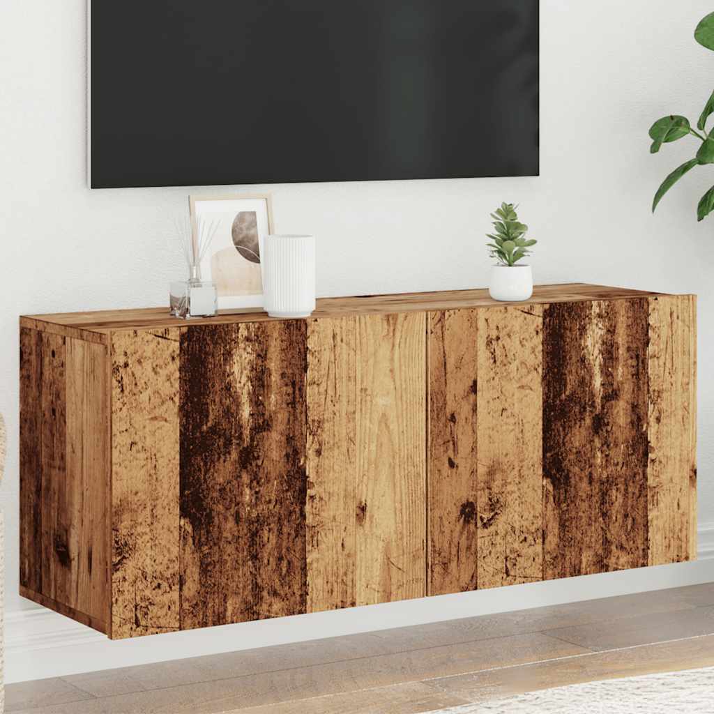 Comodă Tv De Perete, Lemn Vechi, 100X30X41 Cm
