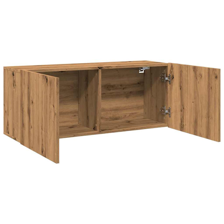 Comodă Tv De Perete, Stejar Artizanal, 100X30X41 Cm