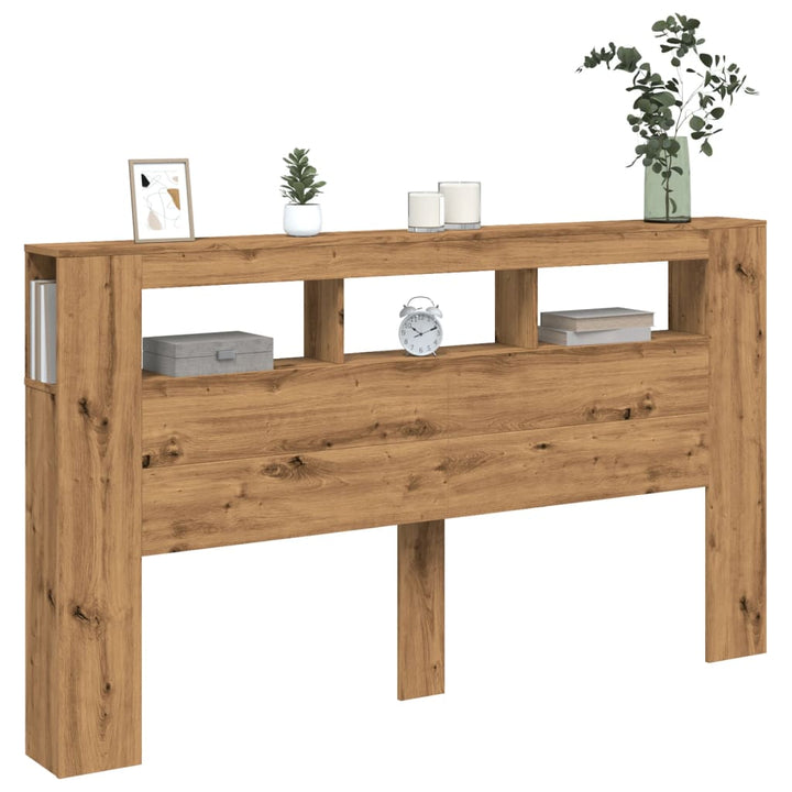 Tăblie De Pat Cu Led, , 180X18,5X103,5 Cm, Lemn