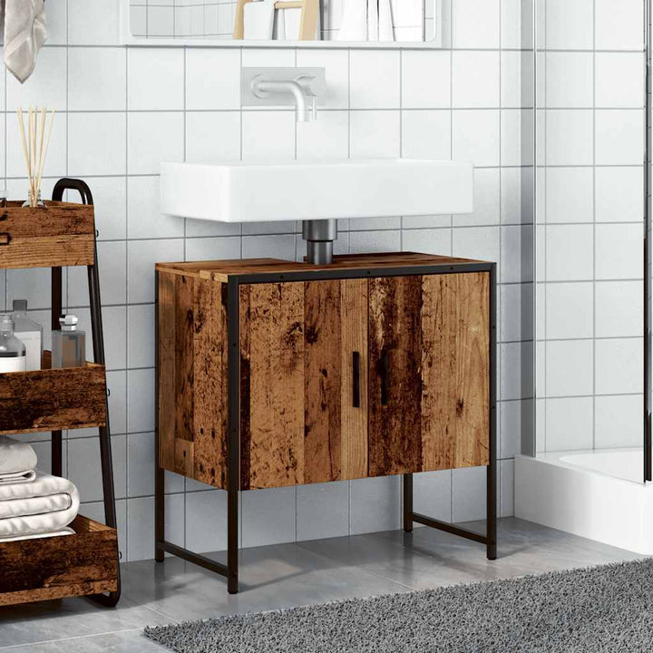Dulap Pentru Chiuvetă Baie Lemn Vechi 60X33X60Cm Lemn Prelucrat
