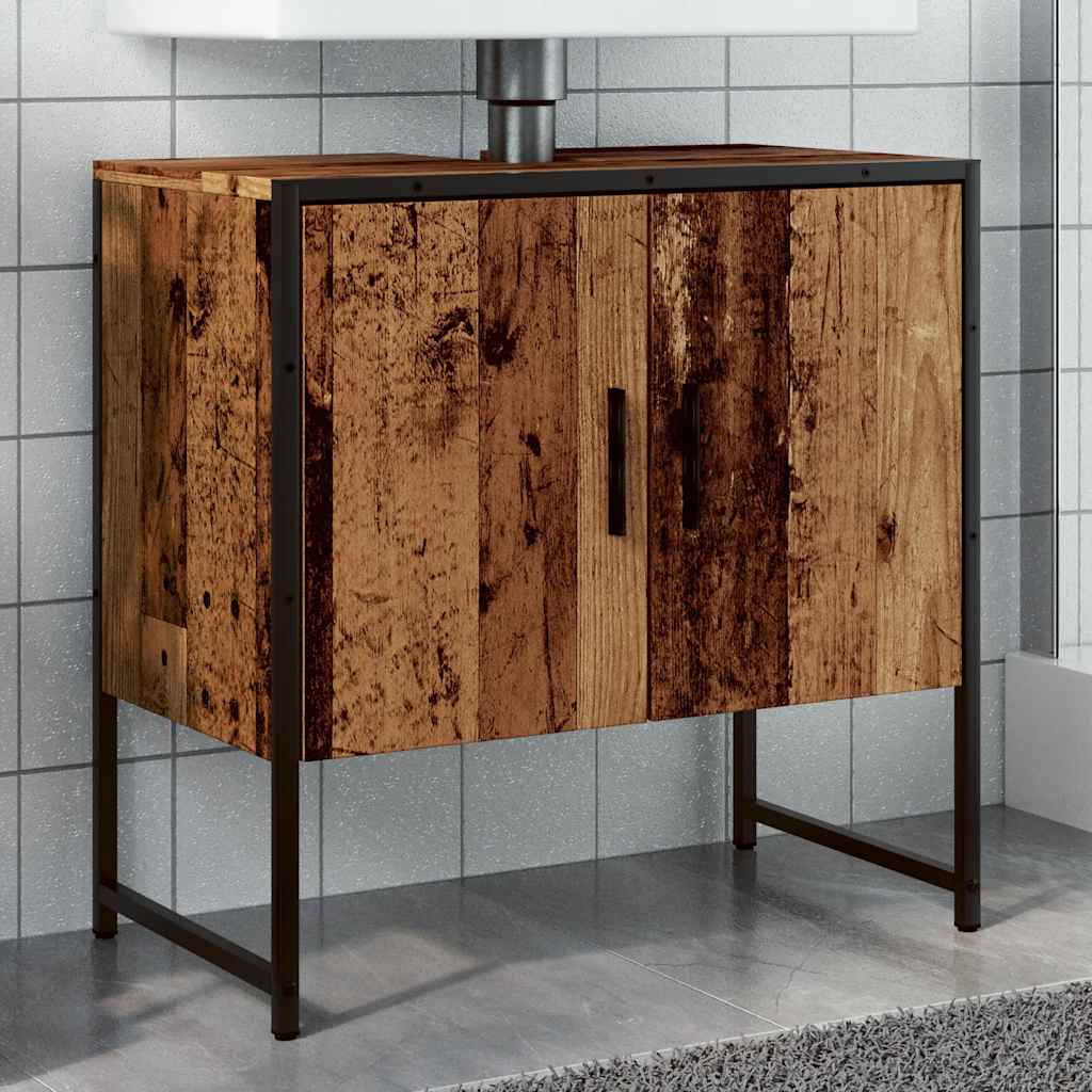 Dulap Pentru Chiuvetă Baie Lemn Vechi 60X33X60Cm Lemn Prelucrat