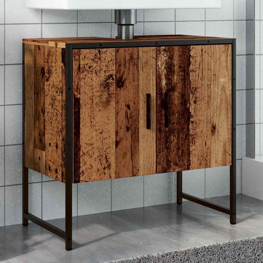 Dulap Pentru Chiuvetă Baie Lemn Vechi 60X33X60Cm Lemn Prelucrat