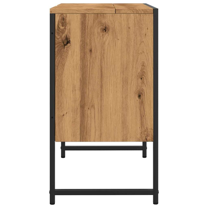 Dulap Chiuvetă Baie, Stejar Artizanal 65X33X60Cm Lemn Prelucrat