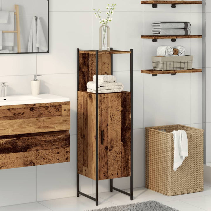 Dulap De Baie, , 33X33X120,5 Cm, Lemn Prelucrat