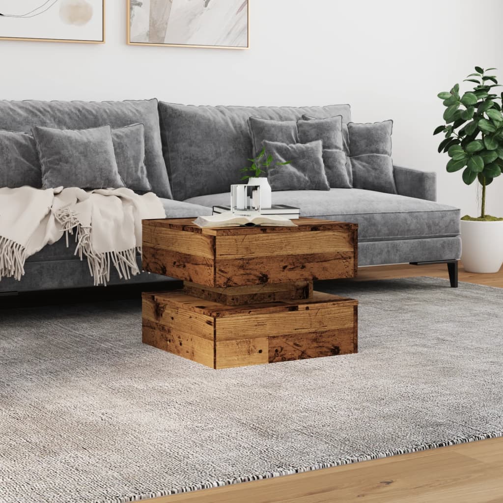 Măsuță De Cafea Cu Lumini Led, , 50X50X40 Cm