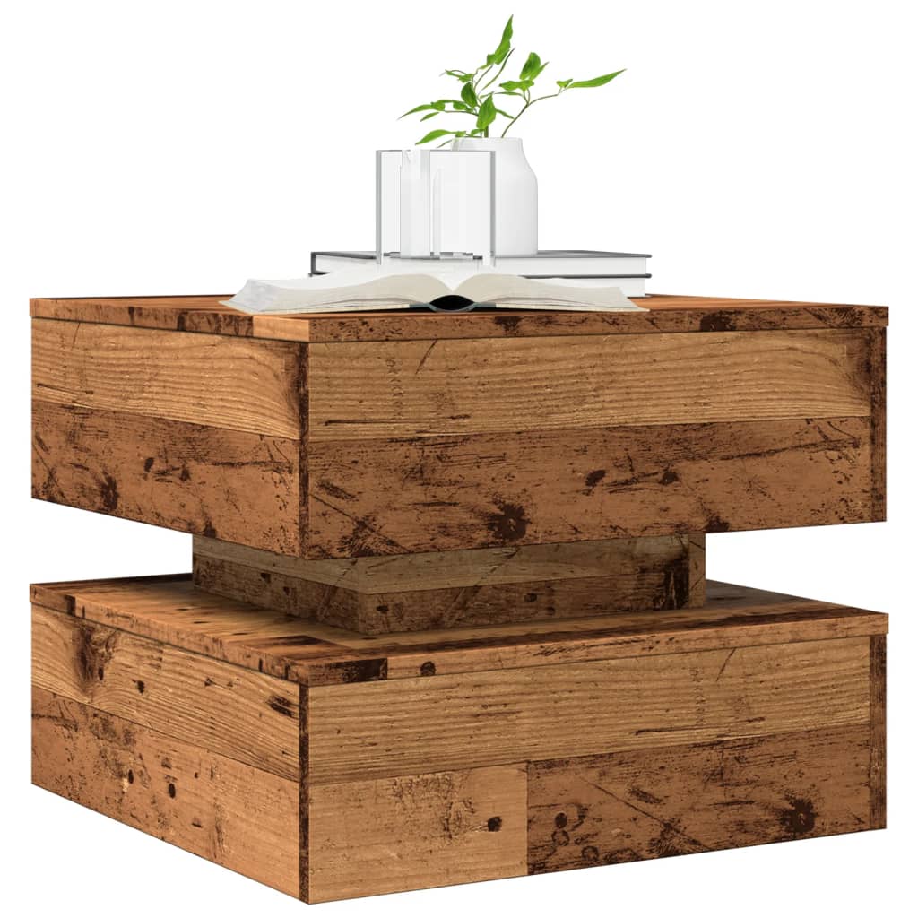 Măsuță De Cafea Cu Lumini Led, , 50X50X40 Cm