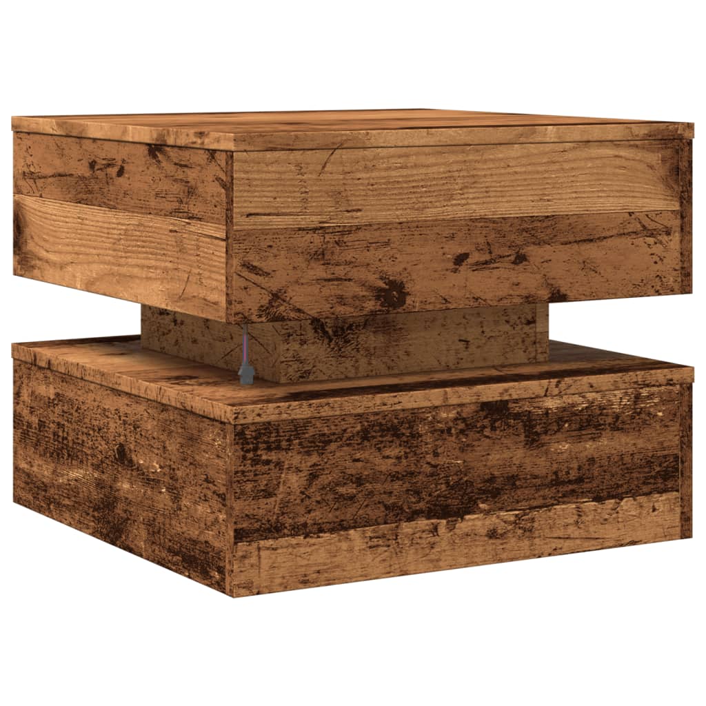 Măsuță De Cafea Cu Lumini Led, , 50X50X40 Cm