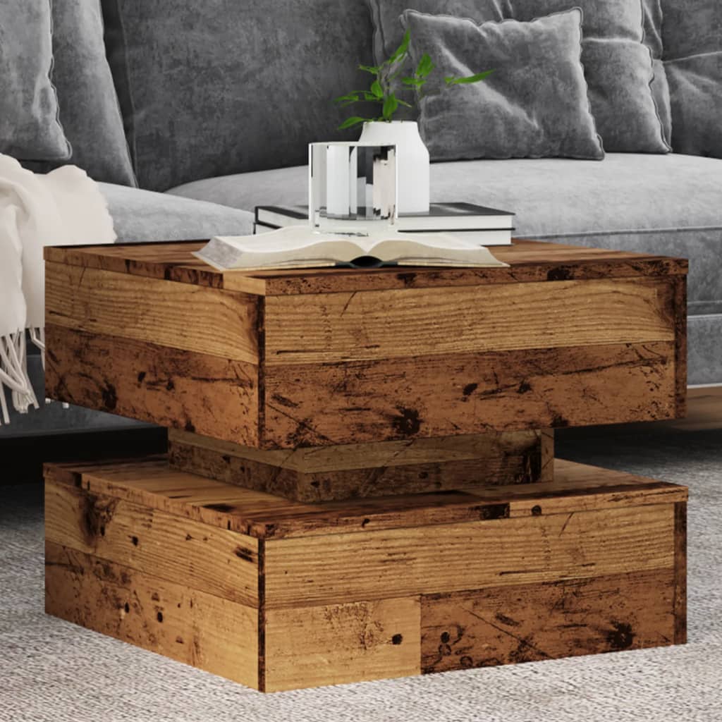 Măsuță De Cafea Cu Lumini Led, , 50X50X40 Cm