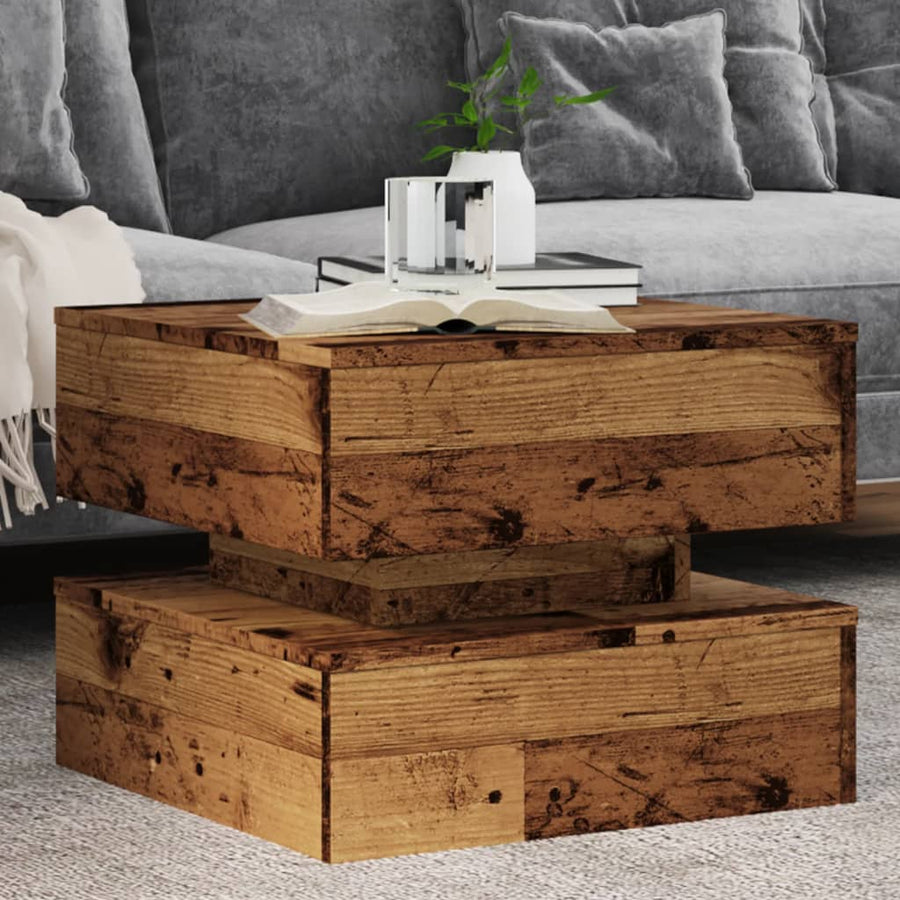 Măsuță De Cafea Cu Lumini Led, , 50X50X40 Cm