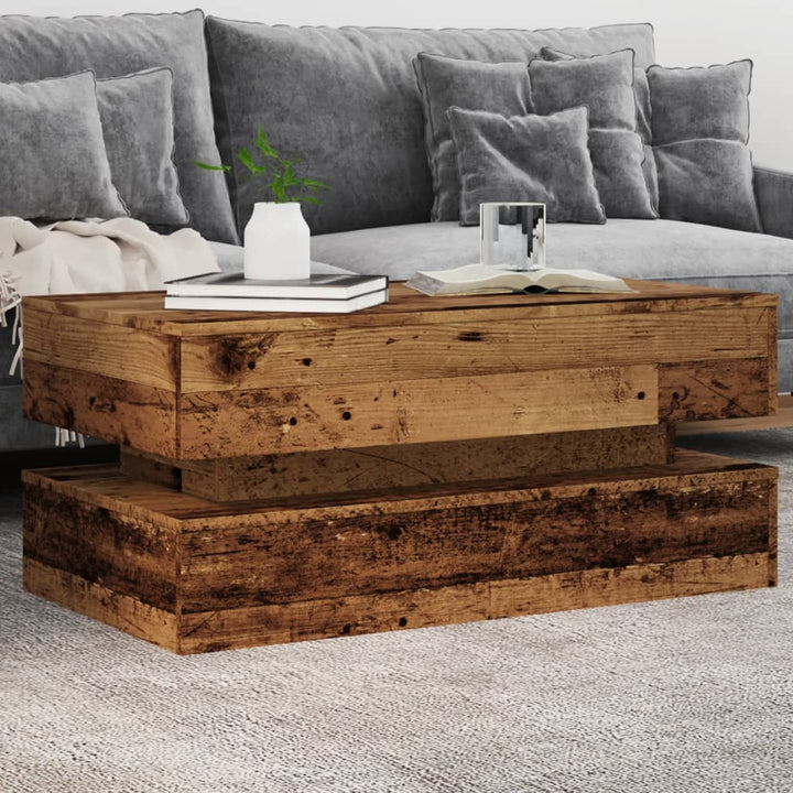Măsuță De Cafea Cu Lumini Led, , 50X50X40 Cm