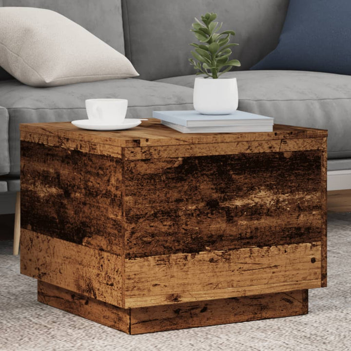 Măsuță De Cafea Cu Lumini Led, , 90X50X40 Cm