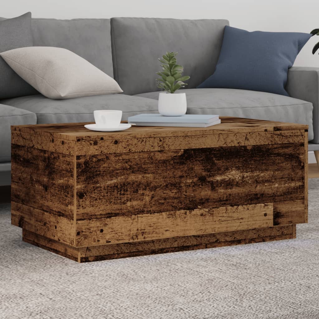 Măsuță De Cafea Cu Lumini Led, , 90X50X40 Cm