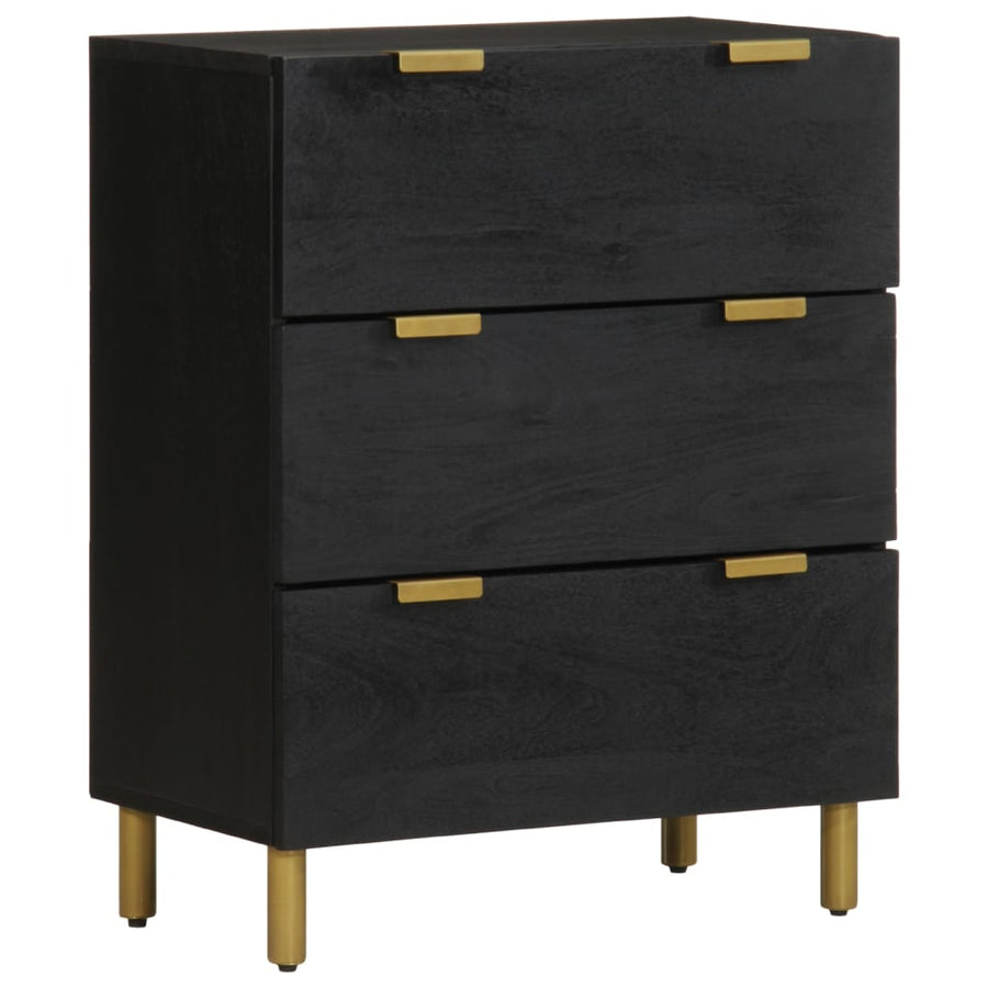 Dulap, Negru, 60X33X75 Cm, Lemn Prelucrat
