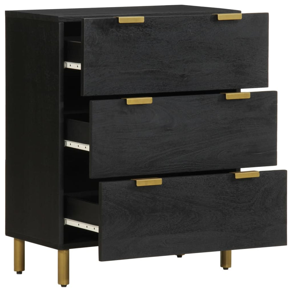 Dulap, Negru, 60X33X75 Cm, Lemn Prelucrat