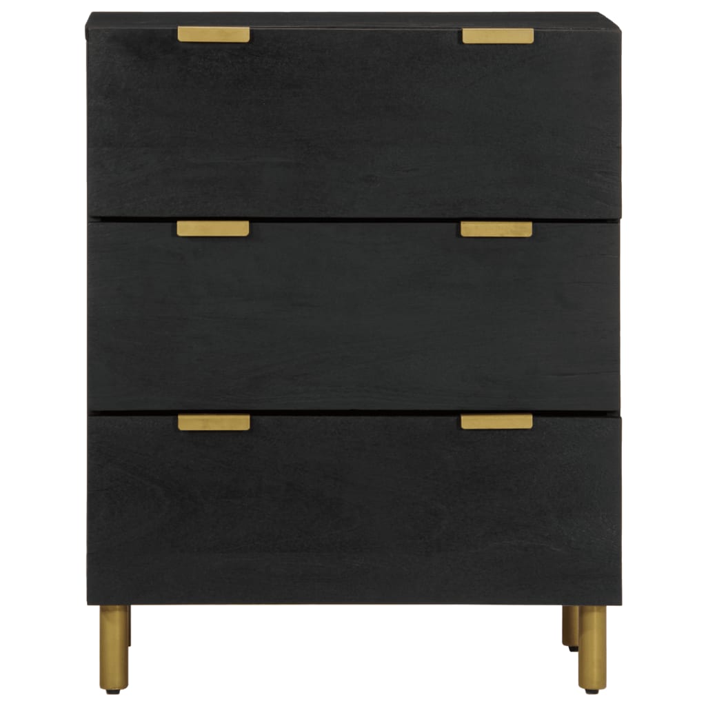 Dulap, Negru, 60X33X75 Cm, Lemn Prelucrat