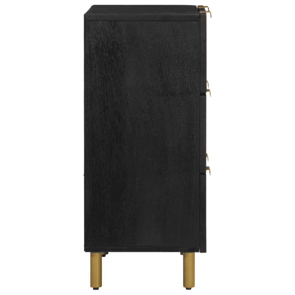 Dulap, Negru, 60X33X75 Cm, Lemn Prelucrat