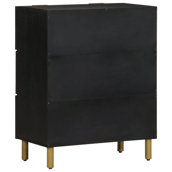 Dulap, Negru, 60X33X75 Cm, Lemn Prelucrat