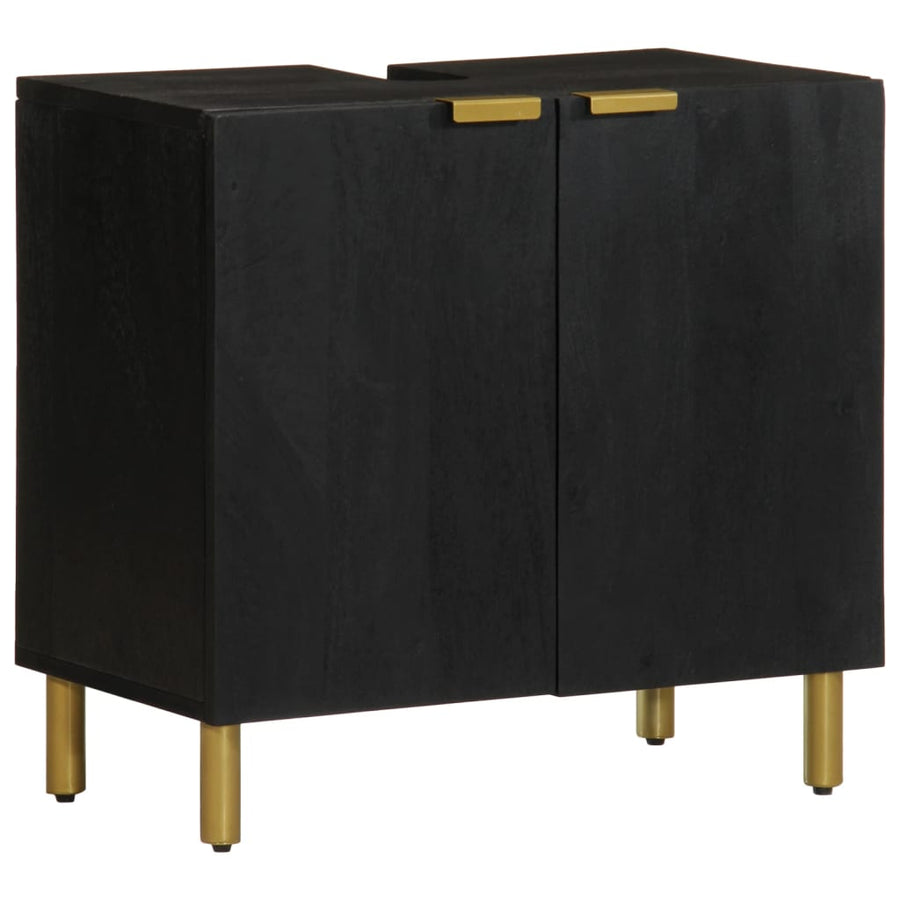 Dulap Chiuveta De Baie, Negru, 62X33X58 Cm, Lemn Prelucrat