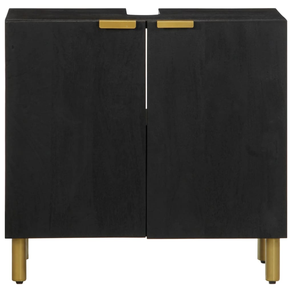 Dulap Chiuveta De Baie, Negru, 62X33X58 Cm, Lemn Prelucrat