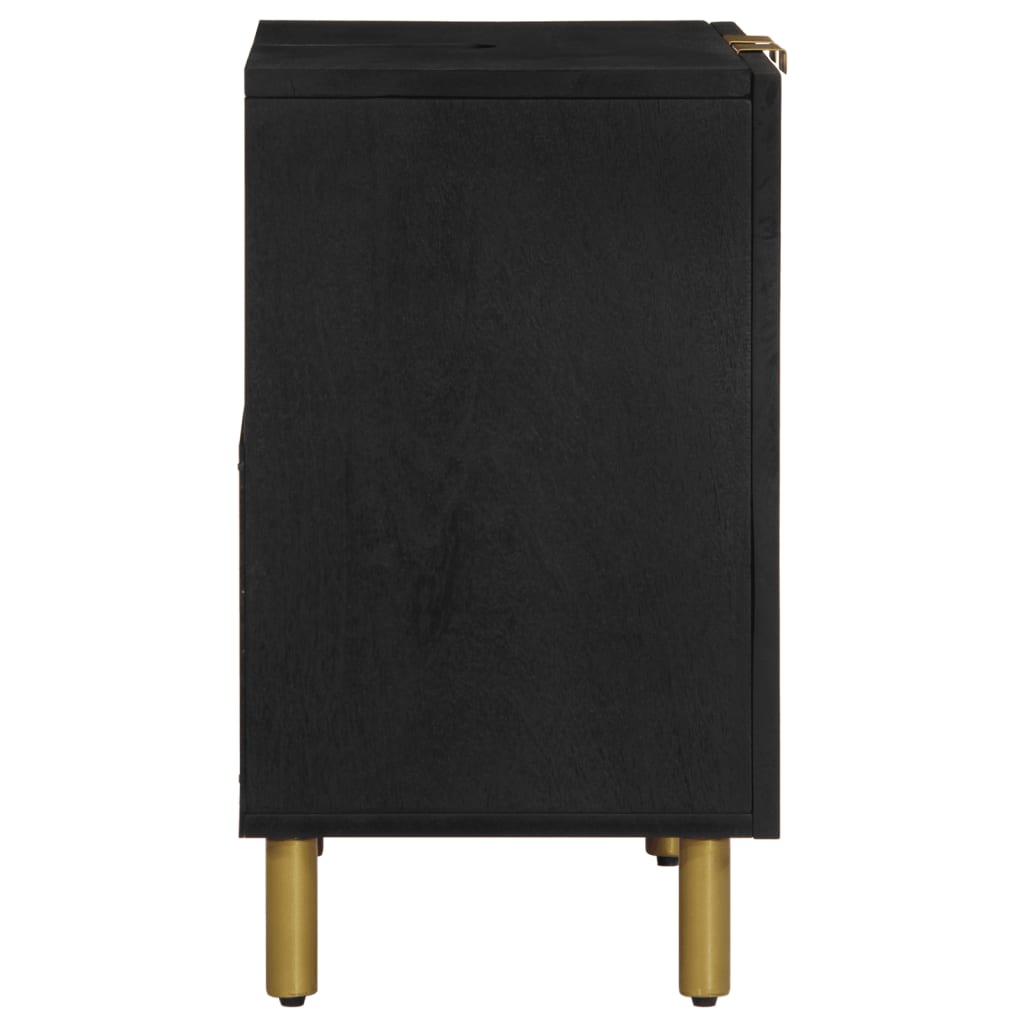 Dulap Chiuveta De Baie, Negru, 62X33X58 Cm, Lemn Prelucrat